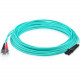 AddOn 10m MT-RJ (Male) to ST (Male) Aqua OM3 Duplex Fiber OFNR (Riser-Rated) Patch Cable - 100% compatible and guaranteed to work ADD-ST-MTRJ-10M5OM3