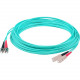 AddOn 15m SC (Male) to ST (Male) Straight Aqua OM4 Duplex Plenum Fiber Patch Cable - 49.21 ft Fiber Optic Network Cable for Network Device - First End: 2 x ST Male Network - Second End: 2 x SC Male Network - 100 Gbit/s - Patch Cable - Plenum - 50/125 &