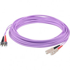 AddOn Fiber Optic Patch Duplex Network Cable - 3.28 ft Fiber Optic Network Cable for Transceiver, Network Device, Patch Panel, Hub, Switch, Media Converter, Router - First End: 2 x ST/PC Male Network - Second End: 2 x SC/PC Male Network - 10 Gbit/s - Patc