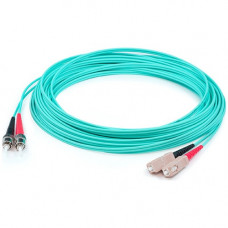 AddOn 74m SC (Male) to ST (Male) Straight Aqua OM4 Duplex LSZH Fiber Patch Cable - 242.78 ft Fiber Optic Network Cable for Network Device - First End: 2 x SC Male Network - Second End: 2 x ST Male Network - 10 Gbit/s - Patch Cable - LSZH - 50/125 &mic
