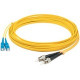 AddOn Fiber Optic Patch Network Cable - 9.84 ft Fiber Optic Network Cable for Transceiver, Network Device - First End: 2 x SC Male Network - Second End: 2 x ST Male Network - Patch Cable - 9/125 &micro;m - Yellow - 1 Pack - TAA Compliant - TAA Complia