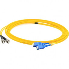 AddOn 3m SC (Male) to ST (Male) Yellow OS1 Simplex Fiber OFNR (Riser-Rated) Patch Cable - 100% compatible and guaranteed to work - TAA Compliance ADD-ST-SC-3MS9SMF