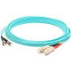 AddOn 40m SC (Male) to ST (Male) Aqua OM3 Duplex Fiber OFNR (Riser-Rated) Patch Cable - 100% compatible and guaranteed to work ADD-ST-SC-40M5OM3