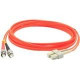 AddOn 40m SC (Male) to ST (Male) Orange OM3 Duplex Fiber OFNR (Riser-Rated) Patch Cable - 100% compatible and guaranteed to work ADD-ST-SC-40M6MMF