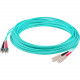 AddOn 50m ST (Male) to SC (Male) Aqua OM4 Duplex Fiber OFNR (Riser-Rated) Patch Cable - 100% compatible and guaranteed to work in OM4 and OM3 applications ADD-ST-SC-50M5OM4
