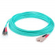 AddOn 74m SC (Male) to ST (Male) Straight Aqua OM4 Duplex Plenum Fiber Patch Cable - 242.78 ft Fiber Optic Network Cable for Network Device - First End: 2 x SC Male Network - Second End: 2 x ST Male Network - 10 Gbit/s - Patch Cable - Plenum - 50/125 &