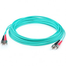 AddOn Fiber Optic Duplex Patch Network Cable - 1.64 ft Fiber Optic Network Cable for Network Device - First End: 2 x ST Male Network - Second End: 2 x ST Male Network - 10 Gbit/s - Patch Cable - OFNR - 50/125 &micro;m - Aqua - 1 ADD-ST-ST-0-5M5OM4