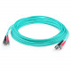 AddOn 38m ST (Male) to ST (Male) Straight Aqua OM4 Duplex LSZH Fiber Patch Cable - 124.67 ft Fiber Optic Network Cable for Network Device - First End: 2 x ST Male Network - Second End: 2 x ST Male Network - 10 Gbit/s - Patch Cable - LSZH - 50/125 &mic