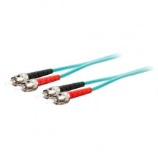 AddOn 30m ST (Male) to ST (Male) Aqua OM4 Duplex Fiber OFNR (Riser-Rated) Patch Cable - 100% compatible and guaranteed to work in OM4 and OM3 applications - RoHS, TAA Compliance ADD-ST-ST-30M5OM4