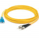 AddOn 25m ST (Male) to ST (Male) Yellow OS1 Duplex Fiber OFNR (Riser-Rated) Patch Cable - 100% compatible and guaranteed to work ADD-ST-ST-25M9SMF