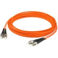 AddOn Fiber Optic Duplex Patch Network Cable - 9.84 ft Fiber Optic Network Cable for Network Device, Transceiver - First End: 2 x ST Male Network - Second End: 2 x ST Male Network - 1.25 GB/s - Patch Cable - 62.5/125 &micro;m - Orange - 1 Pack - TAA C