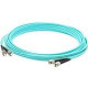 AddOn 40m ST (Male) to ST (Male) Aqua OM3 Duplex Fiber OFNR (Riser-Rated) Patch Cable - 100% compatible and guaranteed to work ADD-ST-ST-40M5OM3