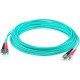 AddOn 64m ST (Male) to ST (Male) Straight Aqua OM4 Duplex LSZH Fiber Patch Cable - 209.97 ft Fiber Optic Network Cable for Network Device - First End: 2 x ST Male Network - Second End: 2 x ST Male Network - 10 Gbit/s - Patch Cable - LSZH - 50/125 &mic