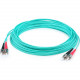 AddOn 8m ST (Male) to ST (Male) Aqua OM3 Duplex Fiber OFNR (Riser-Rated) Patch Cable - 100% compatible and guaranteed to work ADD-ST-ST-8M5OM3