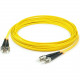 AddOn Fiber Optic Duplex Patch Network Cable - 295.28 ft Fiber Optic Network Cable for Network Device - First End: 2 x ST Male Network - Second End: 2 x ST Male Network - Patch Cable - OFNR - 9/125 &micro;m - Yellow - 1 ADD-ST-ST-90M9SMF