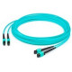 AddOn Fiber Optic Trunk Network Cable - 72.18 ft Fiber Optic Network Cable for Network Device - First End: 2 x MPO Female Network - Second End: 2 x MPO Female Network - Trunk Cable - OFNR - 50/125 &micro;m - Aqua - 1 Pack ADD-TC-22M24-2MPF4