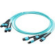 AddOn 3m 4xMPO (Female) to 4xMPO (Female) 48-strand Aqua OM3 Straight Fiber Trunk Cable - 100% compatible and guaranteed to work ADD-TC-3M48-4MPF3