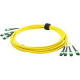 AddOn 1m 4xMPO (Female) to 4xMPO (Female) 48-strand Yellow OS1 Straight Fiber Trunk Cable - 100% compatible and guaranteed to work ADD-TC-1M48-4MPF1
