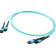 AddOn 5m MPO (Female) to MPO (Female) 24-strand Aqua OM3 Straight Fiber Trunk Cable - 100% compatible and guaranteed to work - RoHS, TAA Compliance ADD-TC-5M24-2MPF3