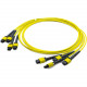 AddOn 50m MPO (Female) to MPO (Female) 48-strand Yellow OS1 Straight Fiber Trunk Cable - 100% compatible and guaranteed to work - RoHS, TAA Compliance ADD-TC-50M48-4MPF1