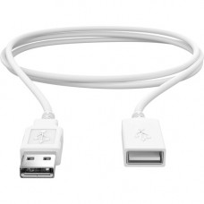 CTA Digital 6-Foot Male to Female USB 2.0 Cable (White) - 6 ft USB Data Transfer Cable for MAC, PC - First End: 1 x Type A Male USB - Second End: 1 x Type A Female USB - Extension Cable - Shielding - White - 1 ADD-USBW