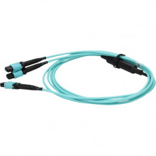 AddOn Fiber Optic Patch Network Cable - 22.97 ft Fiber Optic Network Cable for Network Device - First End: 1 x MPO-16 Female Network - Second End: 2 x MPO Female Network - 100 Gbit/s - Patch Cable - OFNR, Riser - 50/125 &micro;m - Aqua - 1 ADD16FMPO2M