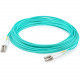 AddOn 0.5m AJ833A Compatible LC (Male) to LC (Male) Aqua OM3 Duplex Fiber OFNR (Riser-Rated) Patch Cable - 100% compatible and guaranteed to work - TAA Compliance AJ833A-AO