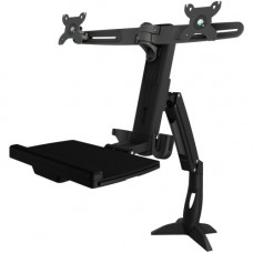 Amer Mounts Clamp Mount for Flat Panel Display, Keyboard, Scanner, Mouse - 2 Display(s) Supported24" Screen Support - 18.74 lb Load Capacity AMR2ACWS