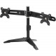 Amer Mounts Stand Based Dual Monitor Mount for two 15"-24" LCD/LED Flat Panel Screens - Supports up to 26.5lb monitors, +/- 20 degree tilt, and VESA 75/100 - TAA Compliance AMR2SU