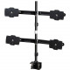 Amer Mounts Clamp Based Quad Monitor Mount for four 24"-32" LCD/LED Flat Panel Screens - Supports up to 26.5lb monitors, +/- 20 degree tilt, and VESA 75/100 AMR4C32