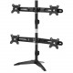 Amer Mounts Stand Based Quad Monitor Mount for four 15"-24" LCD/LED Flat Panel Screens - Supports up to 17.6lb monitors, +/- 20 degree tilt, and VESA 75/100 AMR4SU