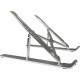 Amer Folding Travel Laptop Tablet Stand - 5.6" Height x 6.7" Width - Aluminum Alloy - Silver AMRNS02