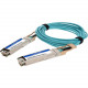 AddOn Fiber Optic Network Cable - 32.81 ft Fiber Optic Network Cable for Network Device - First End: 1 x OSFP Network - Second End: 1 x OSFP Network - 400 Gbit/s - Aqua - 1 - TAA Compliant - TAA Compliance AOC-O-O-400G-10M-AO