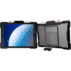 Maxcases Shield Extreme-X With Pencil Holder For iPad 7 10.2" (Black) - For Apple, Logitech Tablet - Textured, Triangle Design - Black, Clear - Impact Absorbing, Shock Absorbing, Scratch Resistant, Impact Resistant, Shock Resistant, Vibration Resista