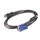 APC - Keyboard / video / mouse (KVM) cable - USB, HD-15 (VGA) to HD-15 (VGA) - 12 ft - for P/N: AP5201, AP5202, AP5808, AP5816, KVM1116R AP5257