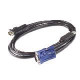 APC - Video / USB cable - USB, HD-15 (VGA) (M) to HD-15 (VGA) (M) - 25 ft - for 16 Port Multi-Platform Analog KVM, 8 Port Multi-Platform Analog KVM AP5261
