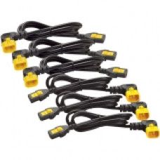 American Power Conversion  APC Power Cord Kit (6 EA), Locking, C13 to C14 (90 Degree), 1.2m - Black AP8704R-WW