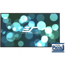 Elite Screens Aeon CLR? Series - 120-inch Diagonal 16:9, Edge Free CLR True Ambient Light Rejecting Ultra Sleek Fixed Frame Projector Screen, Ceiling Light Rejecting Projection Screen Material for Ultra-Short Throw Projectors, AR120H-CLR" AR120H-CLR