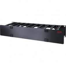 APC Horizontal Cable Manager Single-Sided with Cover - Rack cable management panel with cover - black - 2U - for P/N: SMTL1000RMI2UC, SMX1000C, SMX1500RM2UC, SMX1500RM2UCNC, SMX750C, SMX750CNC AR8606