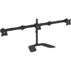 Startech.Com Triple Monitor Stand - Crossbar - Steel & Aluminum - For VESA Mount Monitors up to 27in - Computer Monitor Stand - 3 Monitor Arm - Up to 27" Screen Support - 52.80 lb Load Capacity - 18.2" Height x 11.8" Width - Desktop, Fr