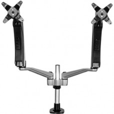 Startech.Com Dual Monitor Stand - Tool-less Assembly - Monitors up to 30" - VESA Mount - Adjustable Monitor Arm - 30" Screen Support - 39.68 lb Load Capacity - Black, Silver - TAA Compliance ARMDUAL30