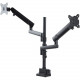 Startech.Com Desk Mount Dual Monitor Arm, Height Adjustable Full Motion Monitor Mount for 2x VESA Displays up to 32"/17lb, Stackable Arms - VESA 75x75/100x100mm desk mount dual monitor arm for 2x 32 inch (16:9) displays (17.6lb each) - Clamp/Grommet;