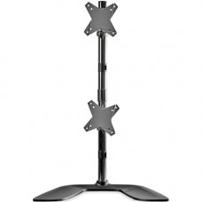 Startech.Com Vertical Dual Monitor Stand - For up to 27" VESA Monitors - Aluminum - Height Adjustable - Tilt - Swivel - Dual Monitor Mount for 2 Monitor Desk Setup - Up to 27" Screen Support - 35.27 lb Load Capacity - 37" Height x 4.5"