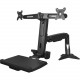 Startech.Com Sit Stand Dual Monitor Arm - For Two Monitors up to 24in - Dual Monitor Mount - Sit Stand Workstation - Height Adjustable - 2 Display(s) Supported24" Screen Support - 23.20 lb Load Capacity - 100 x 100 VESA Standard - TAA Compliance ARMS