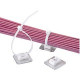 Panduit ASMS-A-T Cable Tie Mounts - Epoxy Applied - Natural - 200 Pack - Aluminum, Nylon - TAA Compliance ASMS-A-T