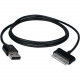 Qvs 2-Meter USB Sync & Charger Cable for Samsung Galaxy Tab/Note Tablet - 6.56 ft Proprietary/USB Data Transfer Cable for Tablet PC - First End: 1 x Male Proprietary Connector - Second End: 1 x Male USB - Black AST-2M