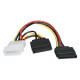 Istarusa Xeal ATC-Y-M2S Molex to 2 x SATA Y-cable - For Desktop Computer - RoHS Compliance ATC-Y-M2S
