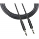 Audio-Technica ATR-INST Instrument Cables (1/4" - 1/4") - 20 ft 6.35mm Audio Cable for Audio Device - First End: 1 x 6.35mm Male Audio - Second End: 1 x 6.35mm Male Audio - Shielding - Black ATR-INST20