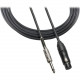 Audio-Technica ATR-MCU Microphone Cables (XLRF - 1/4") - 20 ft 6.35mm/XLR Audio Cable for Microphone, Audio Device - First End: 1 x 6.35mm Male Audio - Second End: 1 x XLR Female Audio - Shielding - Black ATR-MCU20