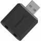 Sabrent USB to 2 X 3.5mm Audio Stereo Splitter - 100 Pack - 1 x Type A Male USB - 2 x Mini-phone Female Audio - Black AU-2X35-PK100